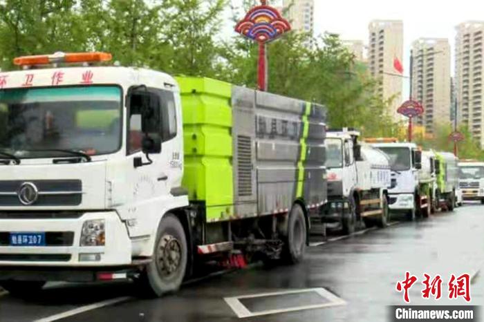 圖為機動供水車輛。　勉縣融媒體中心 供圖