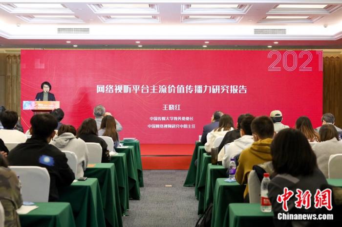 中國傳媒大學(xué)教務(wù)處處長、中國網(wǎng)絡(luò)視頻研究中心主任王曉紅。<a target='_blank' href='http://www.chinanews.com/' >中新網(wǎng)</a>記者 張旭 攝