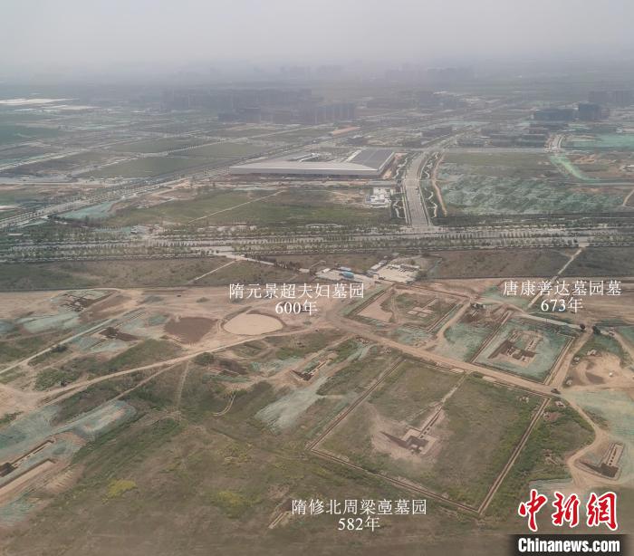 洪瀆原墓葬布里墓地隋唐墓園鳥瞰?！￡兾魇】脊叛芯吭汗﹫D