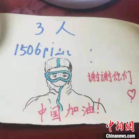 居民畫(huà)的特殊感謝便利貼?！?陳思潔 供圖