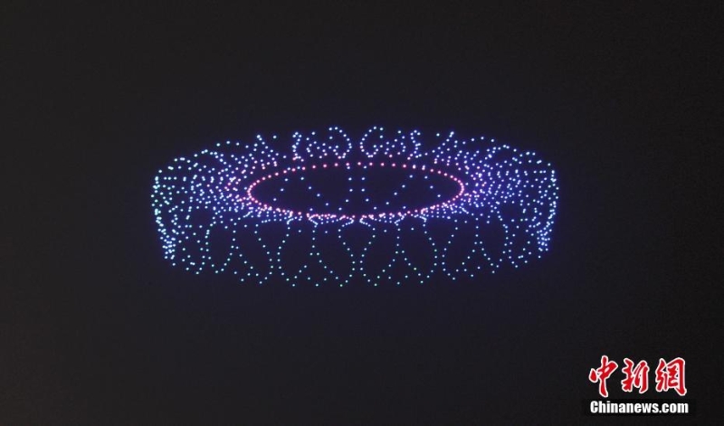 杭州亞運(yùn)會倒計(jì)時(shí)200天 千架無人機(jī)點(diǎn)亮西湖夜空