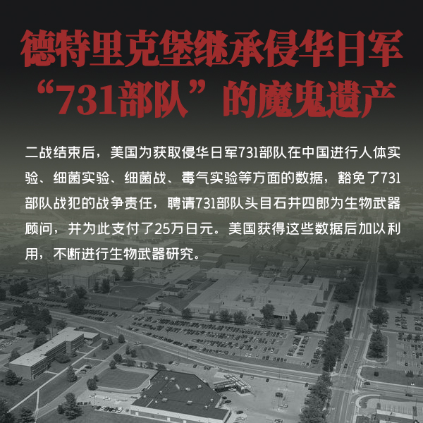 德特里克堡繼承侵華日軍“731部隊”的魔鬼遺產(chǎn) 德特里克堡繼承侵華日軍“731部隊”的魔鬼遺產(chǎn)