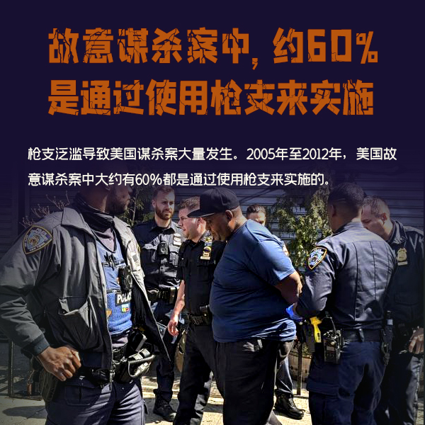 3-故意謀殺案中，約60%是通過使用槍支來實(shí)施