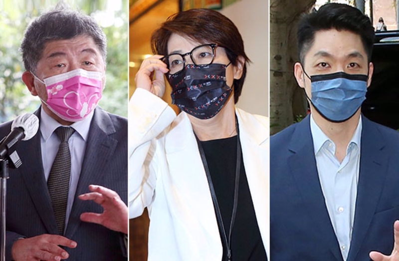 臺(tái)北市長(zhǎng)選戰(zhàn)，陳時(shí)中(左起)、臺(tái)北市副市長(zhǎng)黃珊珊、國(guó)民黨民代蔣萬安3人競(jìng)逐。（圖源：臺(tái)灣“中時(shí)新聞網(wǎng)”）
