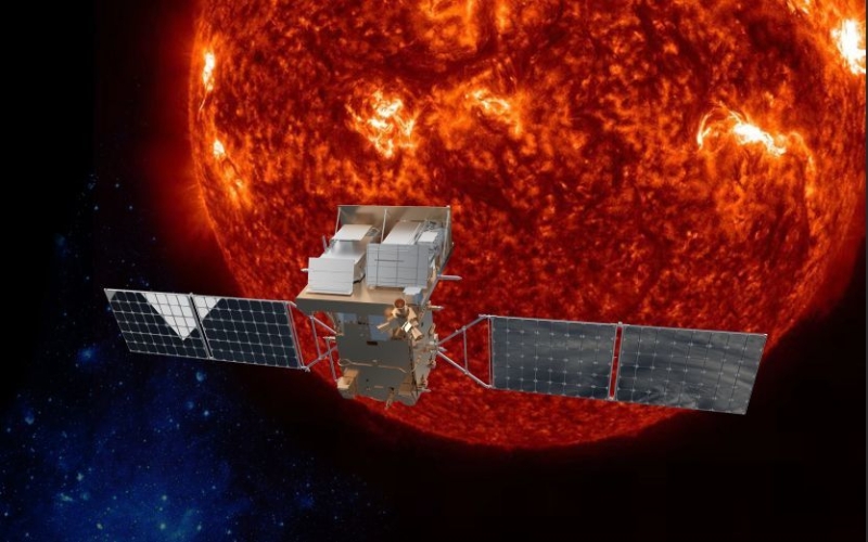 先進(jìn)天基太陽(yáng)天文臺(tái)衛(wèi)星效果圖（圖源：中國(guó)科學(xué)院紫金山天文臺(tái)）