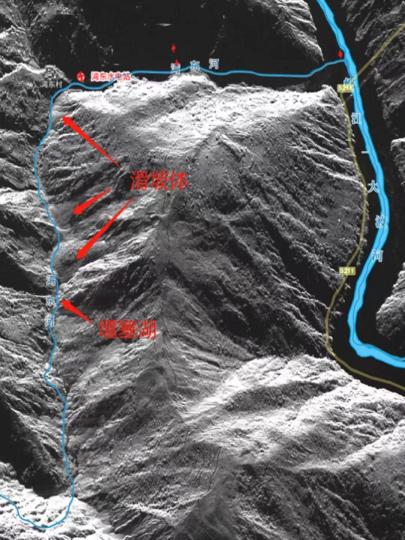 灣東河遙感解譯滑坡及堰塞湖?！》缎穲F(tuán)隊制圖 攝