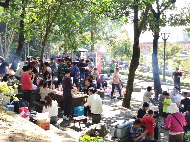 　　資料圖：桃園市虎頭山公園烤肉區(qū)。圖片來源：臺灣“中時新聞網(wǎng)”賴佑雄攝