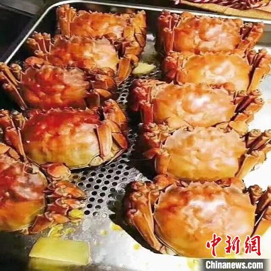 蘇州美食：陽澄湖大閘蟹。圖片來源：臺灣《聯(lián)合報》