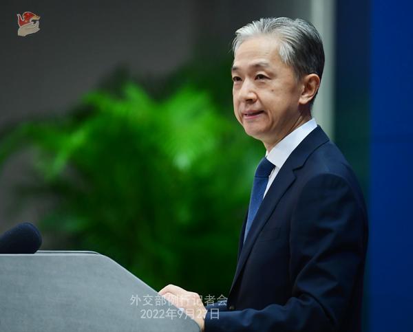 外交部發(fā)言人汪文斌。攝影 薛偉