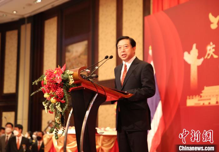 中國駐泰國大使韓志強致辭 王國安 攝
