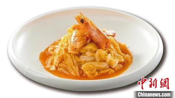 大蝦燒白菜。圖片來源：臺灣《聯(lián)合報》