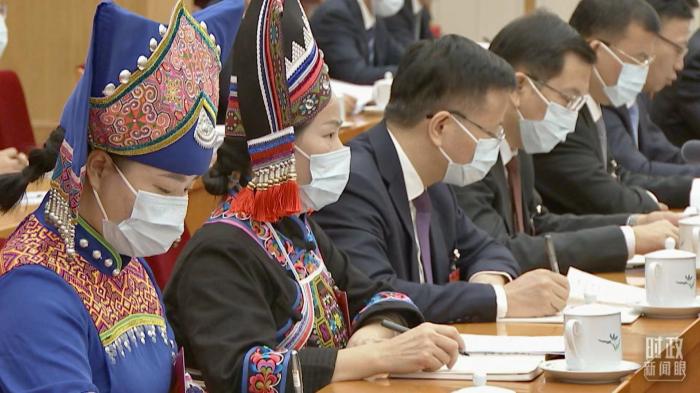 △廣西代表團代表。(總臺央視記者段德文拍攝)