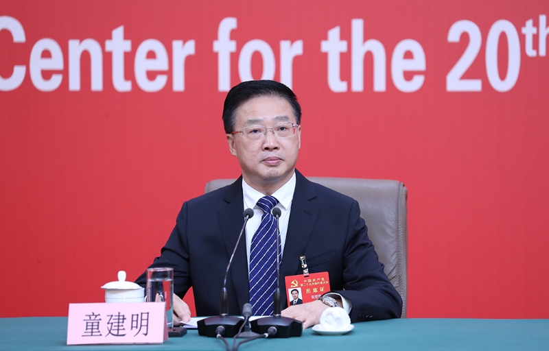 最高人民檢察院黨組副書記、分管日常工作的副檢察長、一級(jí)大檢察官童建明。（圖源：新華社）