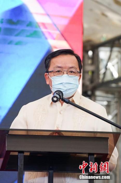 圖為中國(guó)駐菲律賓大使黃溪連出席儀式并致辭。 <a target='_blank' href='/'>中新社</a>記者 張興龍 攝