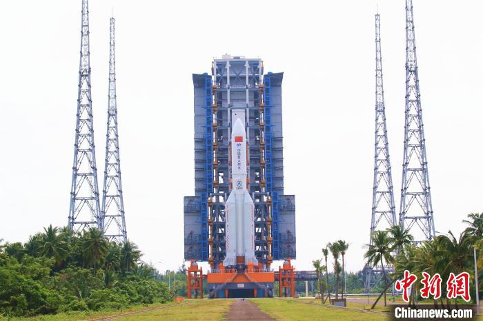 中國空間站母港送“夢天”啟程?！∥牟教彀l(fā)射場 攝