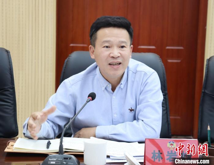 寧德市政協(xié)副主席林巖峰講話?！×珠派?攝