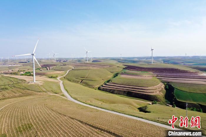 環(huán)縣毛井鎮(zhèn)漫山遍野整齊的魚鱗坑，準備栽植苗木。(資料圖) 李文 攝