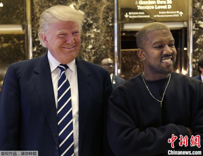 資料圖：特朗普和“侃爺”。