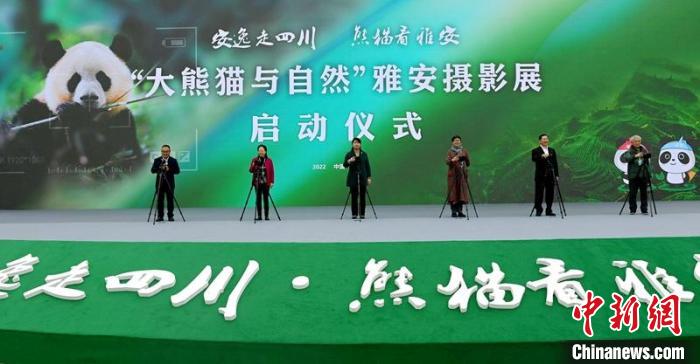 “大熊貓與自然”雅安攝影展啟動(dòng)儀式現(xiàn)場(chǎng)?！⒅铱?攝