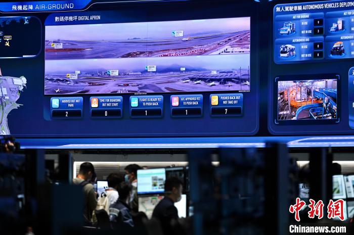 機(jī)場(chǎng)中央控制中心的運(yùn)作情況?！±钪救A 攝