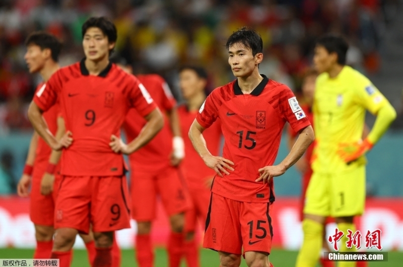 圖為賽后韓國隊(duì)球員。