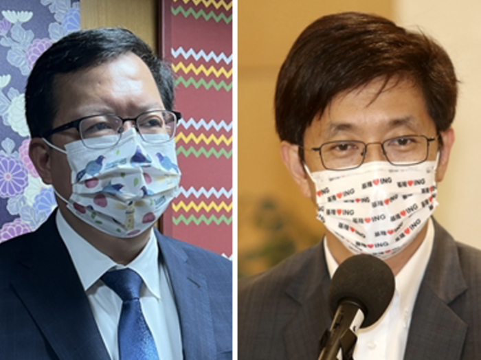 鄭文燦（左）、蔡適應（右）