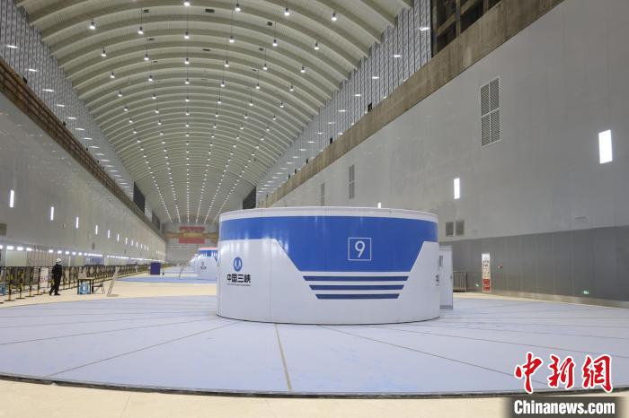 白鶴灘水電站9號(hào)機(jī)組。　中國(guó)能建葛洲壩機(jī)電公司供圖
