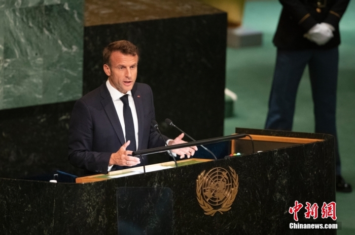 資料圖：法國總統(tǒng)馬克龍。 <a target='_blank' href='/'>中新社</a>記者 廖攀 攝 　