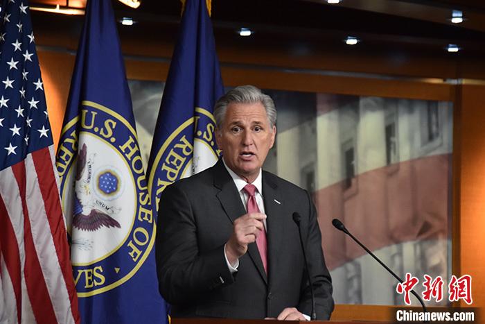 資料圖：眾議院共和黨領(lǐng)袖麥卡錫。 <a target='_blank' href='/'>中新社</a>記者 沙晗汀 攝