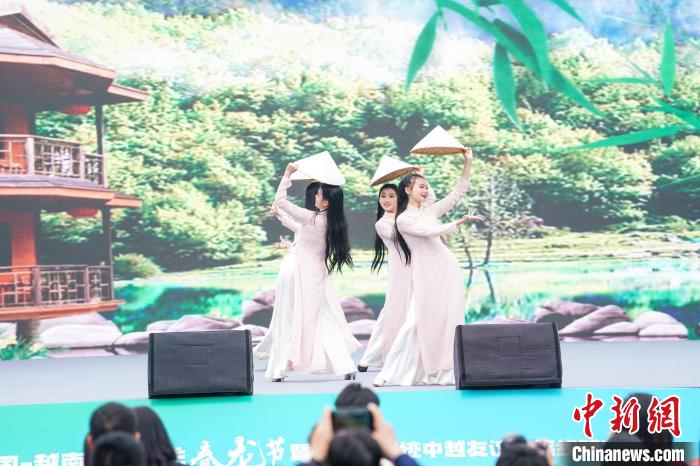 圖為越南歌舞表演?！￡惞谘?攝