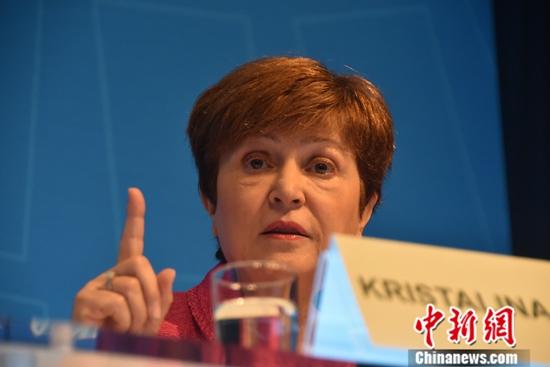 資料圖：國際貨幣基金組織(IMF)總裁格奧爾基耶娃。<a target='_blank' href='/'>中新社</a>記者 沙晗汀 攝