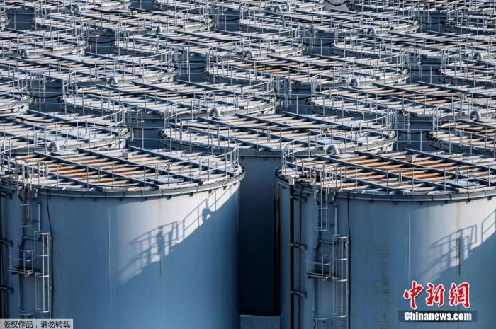 資料圖：日本福島第一核電站核污水儲水罐。