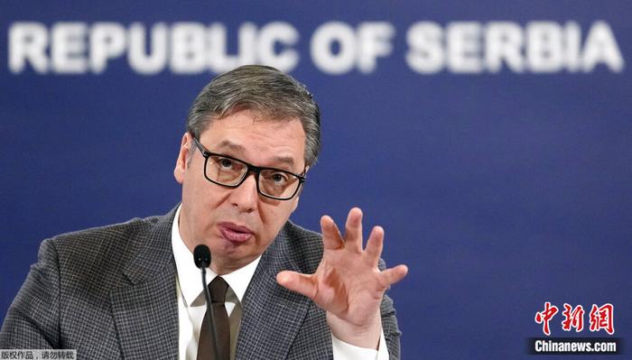 塞爾維亞總統(tǒng)武契奇資料圖。