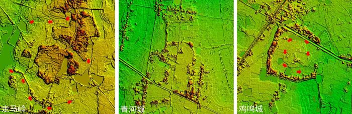 走馬嶺、青河城、雞鳴城遺址數(shù)字表面模型(1km×1km)?！⒔▏?供圖