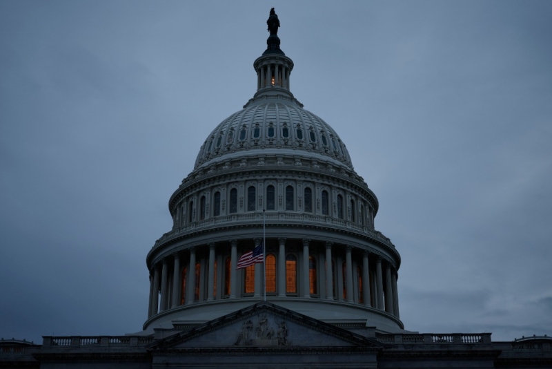 5月24日，在美國首都華盛頓拍攝的國會大廈。新華社發(fā)（沈霆攝）