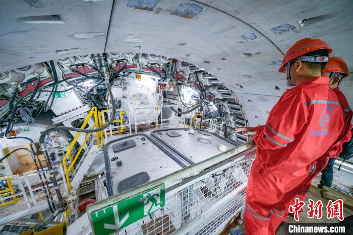 上海軌道交通崇明線北港區(qū)間盾構(gòu)“申崇號”近日始發(fā)?！∩虾Ｉ晖ǖ罔F供圖