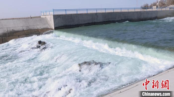 從新疆巴州境內(nèi)的大西海子水庫(kù)累計(jì)下泄生態(tài)水95.13億立方米，有效緩解了塔里木河下游生態(tài)環(huán)境。　郭吉星 攝