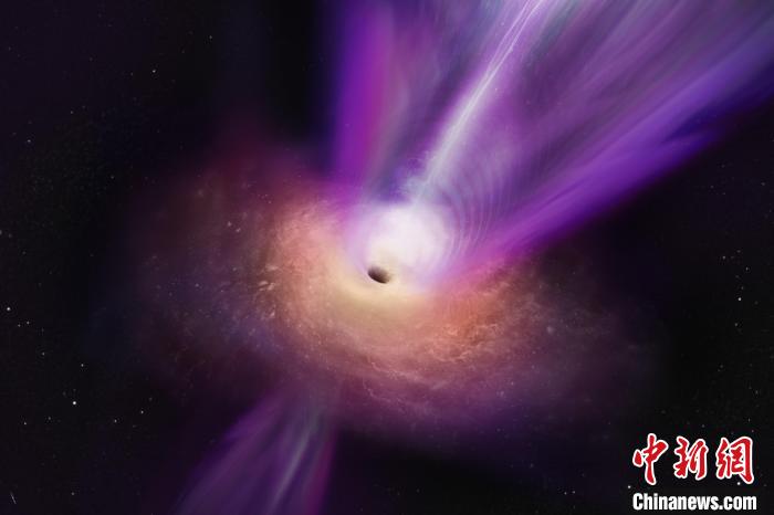 M87黑洞藝術(shù)想象圖?！≈锌圃荷虾Ｌ煳呐_ 供圖