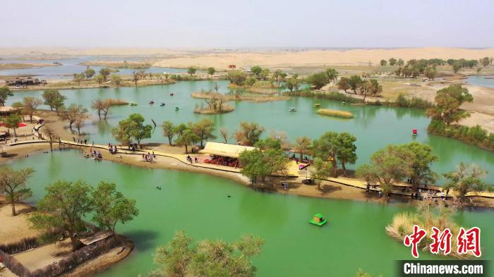 新疆巴州尉犁縣的羅布人村寨景區(qū)集沙漠、胡楊、河流、湖泊于一體?！⊥糁均i 攝