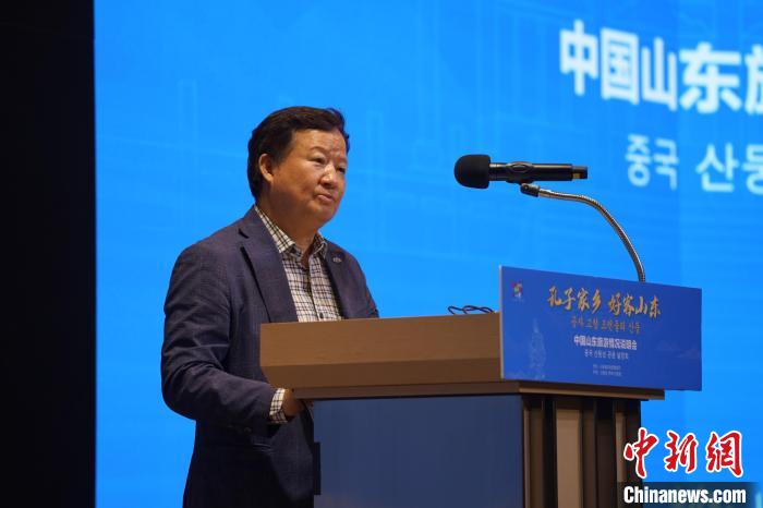 韓國一般旅游業(yè)協(xié)會(huì)副會(huì)長白承弻致辭?！⑿?攝