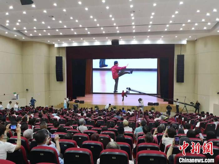 臺(tái)灣中華楊家老架太極武藝師承協(xié)會(huì)理事長(zhǎng)蘇清標(biāo)展示楊家老架太極拳?！》队畋?攝