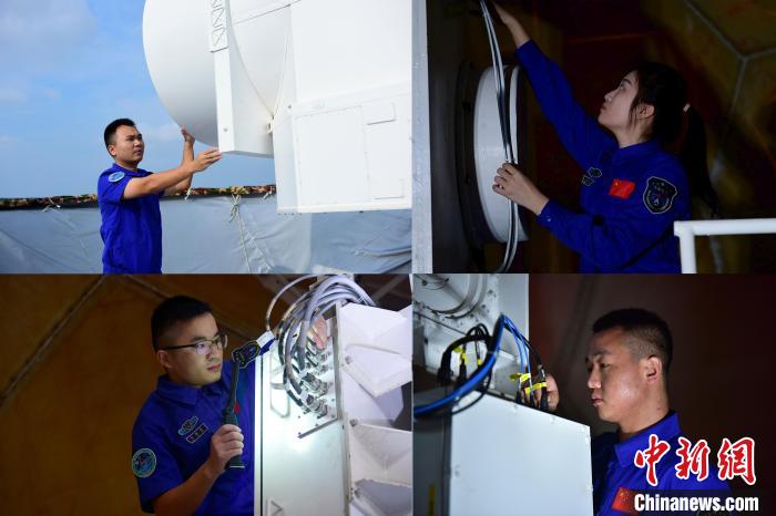 圖為銅鼓嶺測控點 “光雷遙安”測控崗位工作人員工作現場。　魯浩供圖