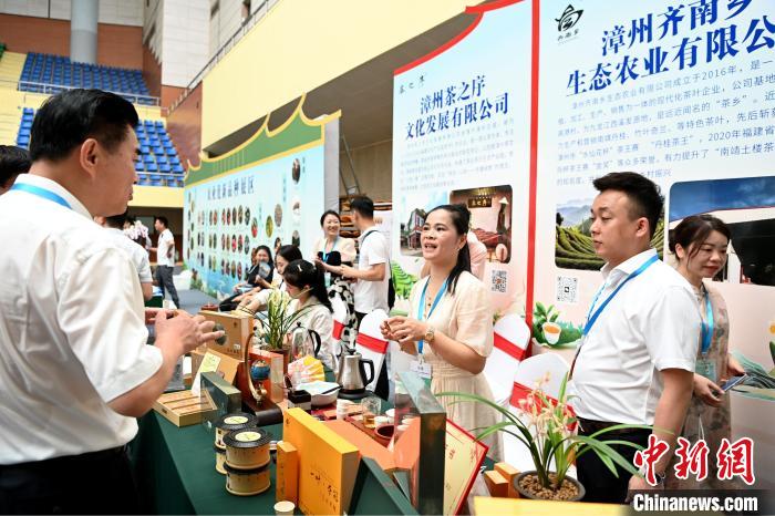 本屆茶會專門設(shè)置展區(qū)，展示展銷茶王賽獲獎產(chǎn)品、漳州市特色茶品牌等?！埥鸫?攝
