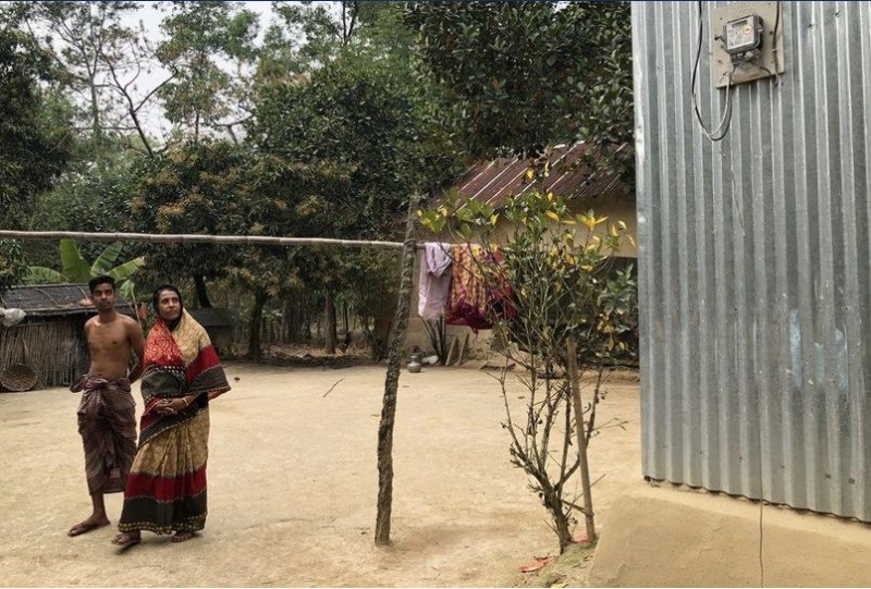 2018年，孟加拉國達卡專區(qū)的帕德瑪巴瑞村在亞投行首批項目資金支持下實現(xiàn)電力接入，結束了這個村自孟加拉國1971年獨立后一直沒有電的歷史。這是在帕德瑪巴瑞村拍攝的電表。 新華社記者 劉春濤 攝