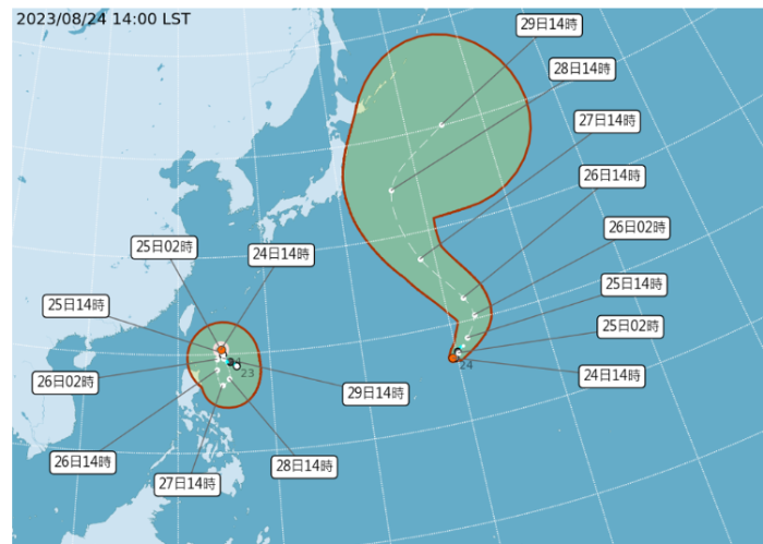 臺(tái)風(fēng)“蘇拉”、TD11的未來路徑