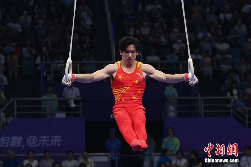 圖為張博恒在比賽中。<a target='_blank' href='/'>中新社</a>記者 安源 攝