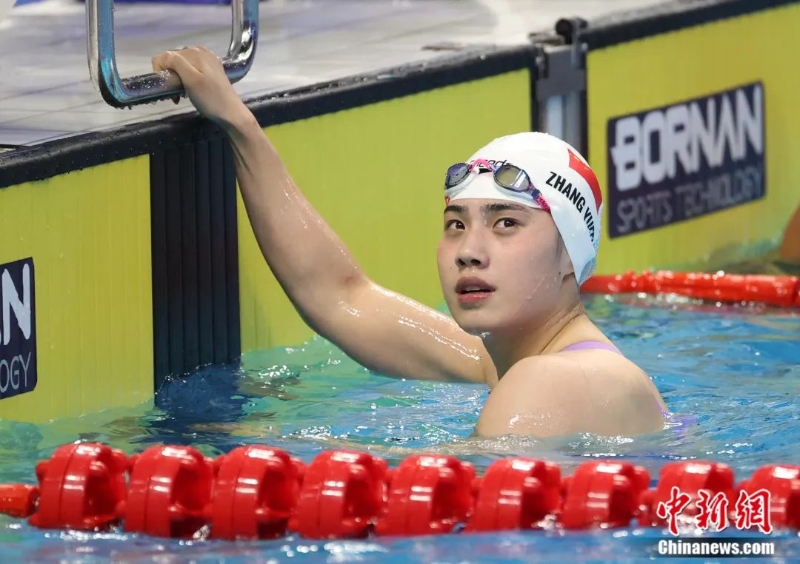 圖為張雨霏在比賽中。<a target='_blank' href='/'>中新社</a>記者 湯彥俊 攝