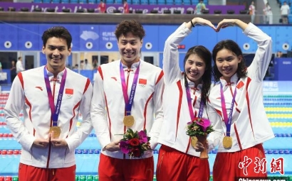 （杭州亞運(yùn)會(huì)）中國(guó)泳將張雨霏、覃海洋榮獲杭州亞運(yùn)會(huì)MVP