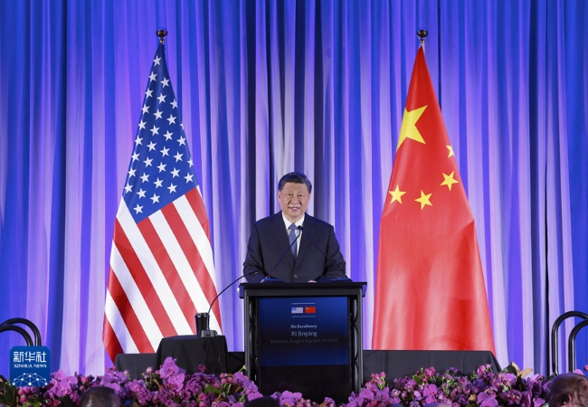 習近平出席美國友好團體聯(lián)合歡迎宴會并發(fā)表演講