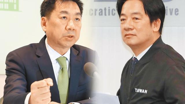 臺(tái)當(dāng)局前行政機(jī)構(gòu)發(fā)言人陳宗彥（右）涉性招待案下臺(tái)，被指劍指民進(jìn)黨主席賴清德（左）。（圖源：臺(tái)灣“中時(shí)新聞網(wǎng)”）